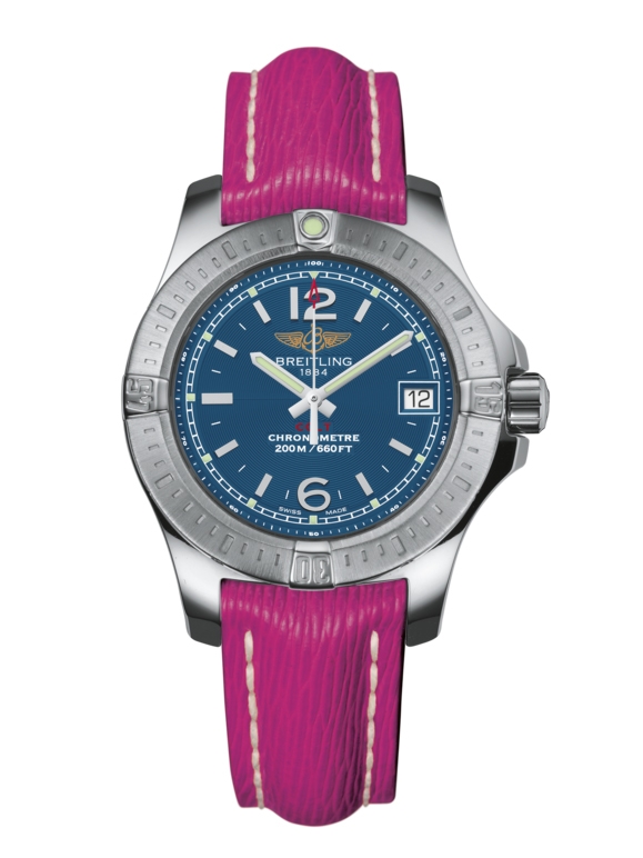 Breitling A7738811/C908/241X/A14BA.1 : Colt Lady Mariner Blue / Sahara / Pin