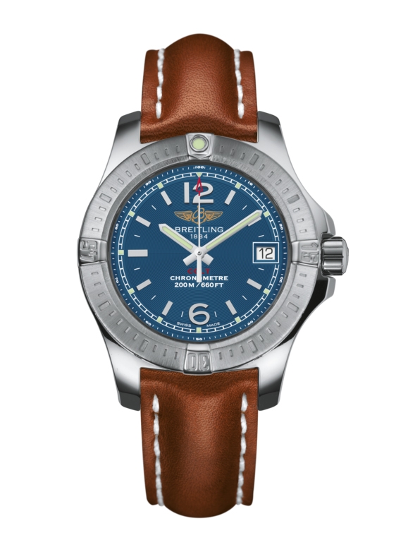 Breitling A7738811/C908/406X/A14BA.1 : Colt Lady Mariner Blue / Calf / Pin