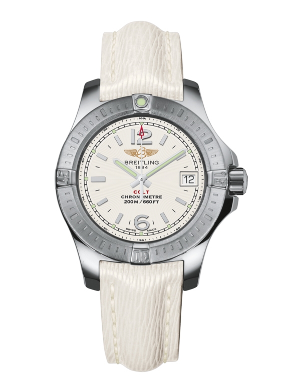Breitling A7738811/G793/235X/A14BA.1 : Colt Lady Stratus Silver / Sahara / Pin