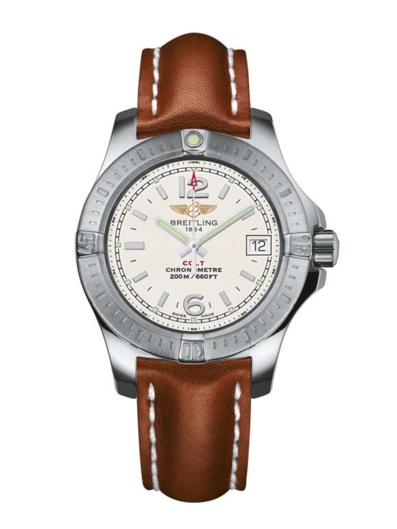 Breitling A7738811/G793/406X/A14BA.1 : Colt Lady Stratus Silver / Calf / Pin