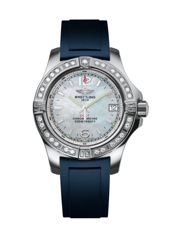 Breitling A7738853/A770/141S/A14S.1 : Colt Lady Diamond / Pearl / Rubber / Pin