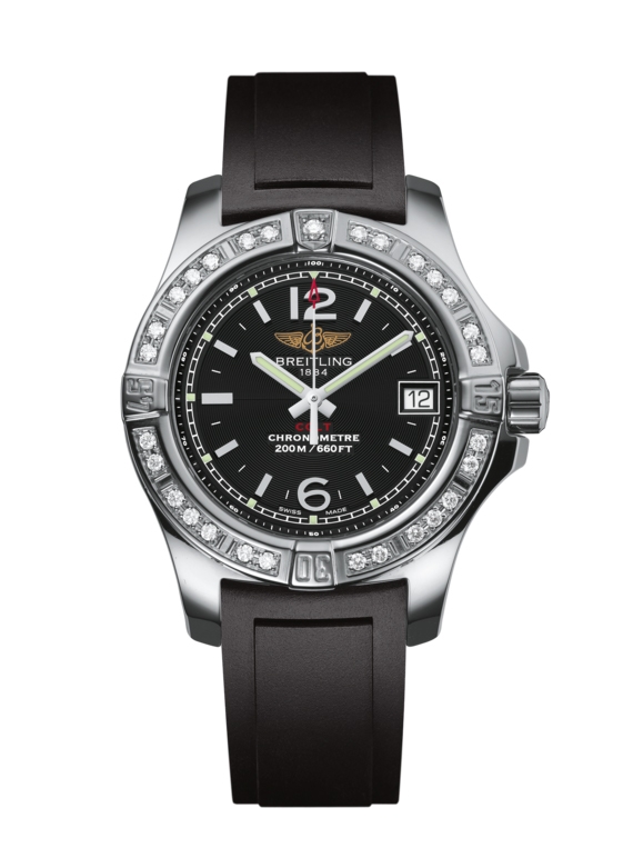 Breitling A7738853/BD46/133S/A14S.1 : Colt Lady Diamond / Volcano Black / Rubber / Pin