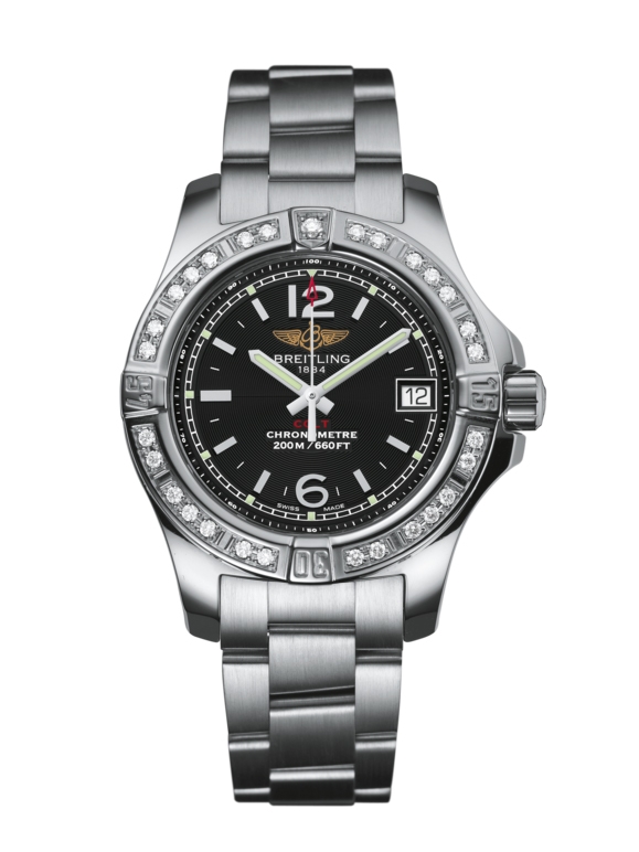 Breitling A7738853/BD46/175A : Colt Lady Diamond / Volcano Black / Bracelet