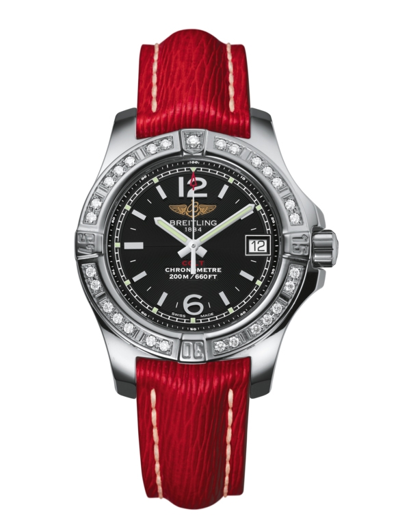 Breitling A7738853/BD46/209X/A14BA.1 : Colt Lady Diamond / Volcano Black / Sahara / Pin