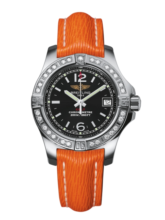 Breitling A7738853/BD46/212X/A14BA.1 : Colt Lady Diamond / Volcano Black / Sahara / Pin