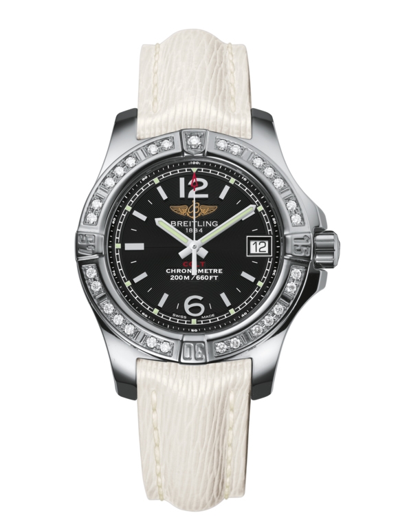 Breitling A7738853/BD46/235X/A14BA.1 : Colt Lady Diamond / Volcano Black / Sahara / Pin