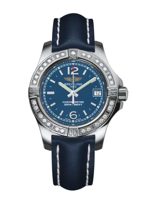 Breitling A7738853/C908/116X/A14BA.1 : Colt Lady Diamond / Mariner Blue / Calf / Pin