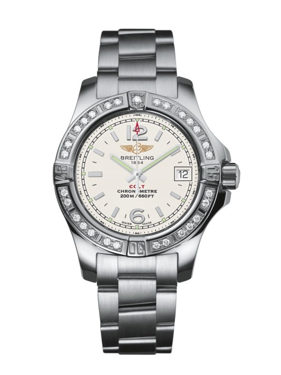 Breitling A7738853/G793/175A : Colt Lady Diamond / Stratus Silver / Bracelet