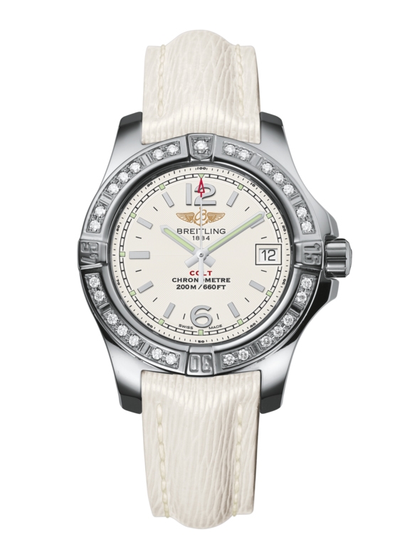 Breitling A7738853/G793/235X/A14BA.1 : Colt Lady Diamond / Stratus Silver / Sahara / Pin