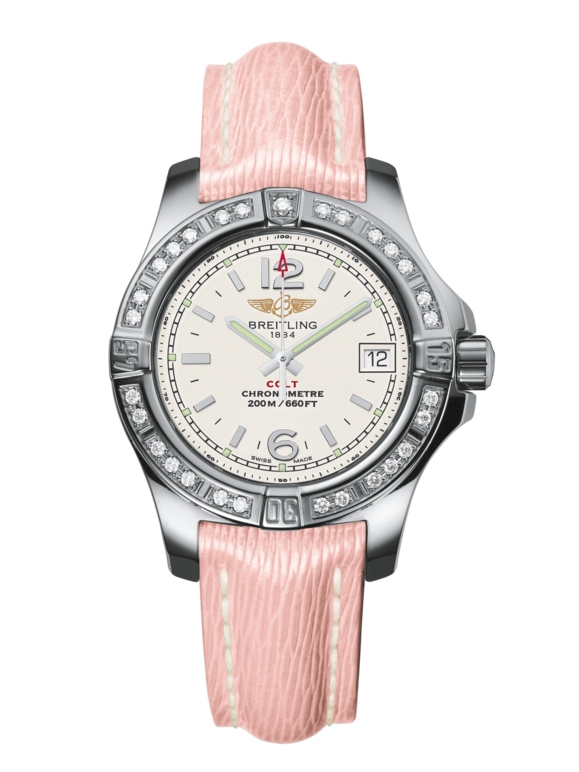 Breitling A7738853/G793/238X/A14BA.1 : Colt Lady Diamond / Stratus Silver / Sahara / Pin
