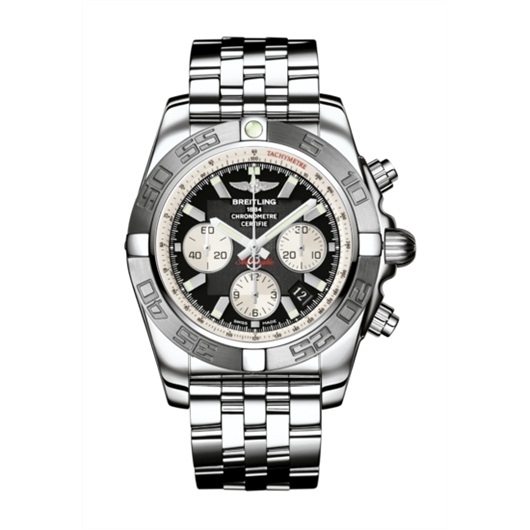 Breitling AB011011/B967/375A : Chronomat 44 Stainless Steel / Black / Bracelet