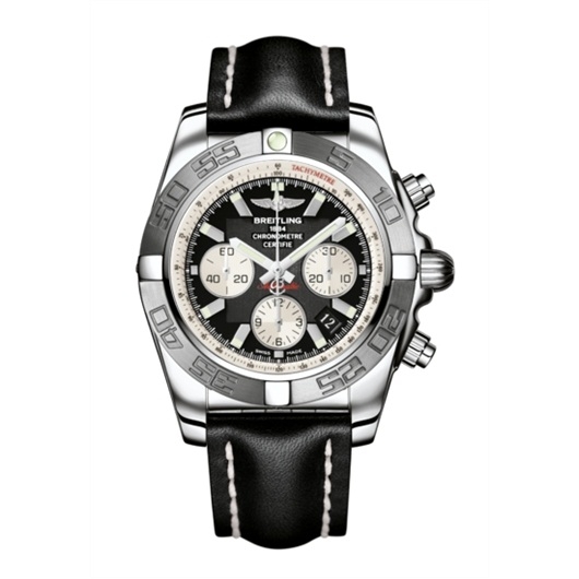 Breitling AB011011/B967/435X : Chronomat 44 Stainless Steel / Black / Calf