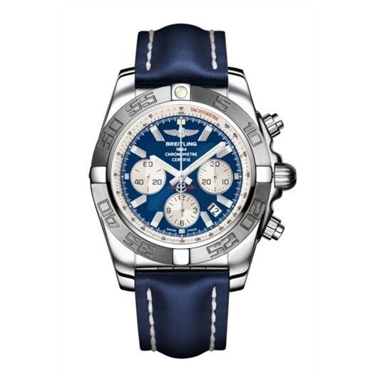 Breitling AB011011/C788/105X : Chronomat 44 Stainless Steel / Blue / Calf