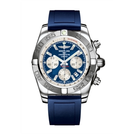 Breitling AB011011/C788/145S : Chronomat 44 Stainless Steel / Blue / Rubber