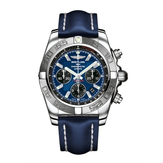 Breitling AB011011/C789/105X : Chronomat 44 Stainless Steel / Blue / Calf