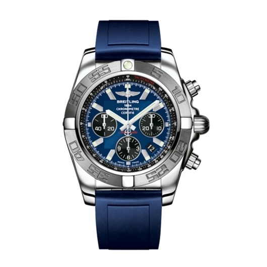Breitling AB011011/C789/145S : Chronomat 44 Stainless Steel / Blue / Rubber