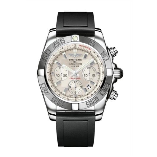 Breitling AB011011/G684/131S : Chronomat 44 Stainless Steel / Silver / Rubber