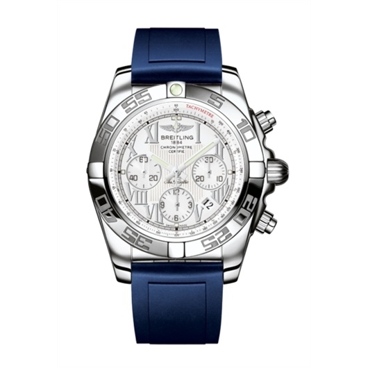 Breitling AB011012.A690.145S : Chronomat 44 Stainless Steel / Antarctica White / Rubber