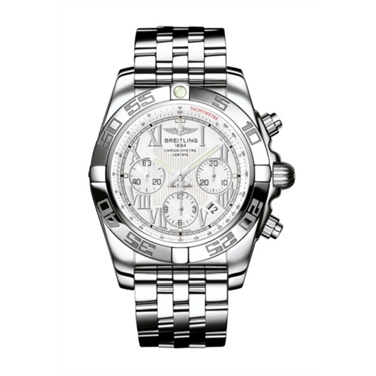 Breitling AB011012.A690.375A : Chronomat 44 Stainless Steel / Antarctica White / Bracelet