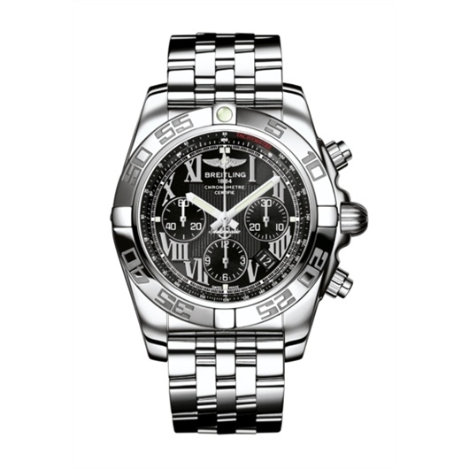 Breitling AB011012.B956.375A : Chronomat 44 Stainless Steel / Onyx Black Roman / Bracelet