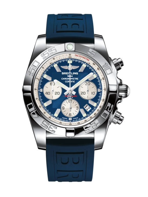 Breitling AB011012.C788.158S : Chronomat 44 Stainless Steel / Blue / Rubber