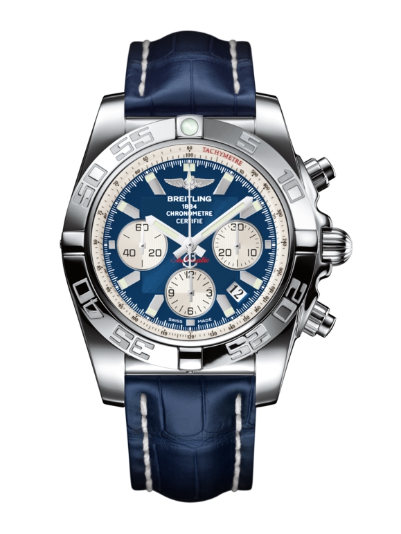 Breitling AB011012.C788.731P : Chronomat 44 Stainless Steel / Blue / Croco