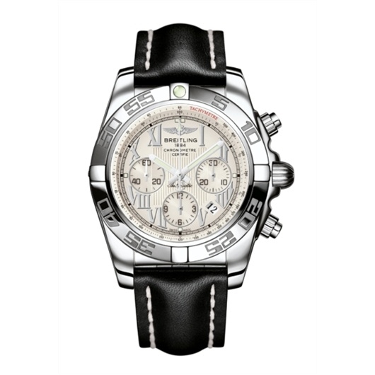 Breitling AB011012.G676.435X : Chronomat 44 Stainless Steel / Sierra Silver Roman / Calf