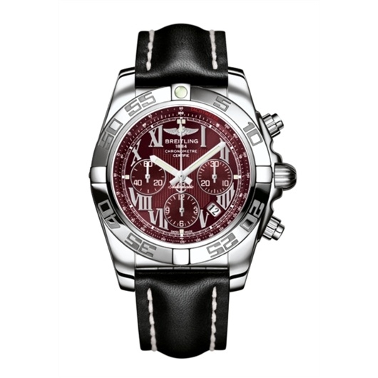 Breitling AB011012.K522.435X : Chronomat 44 Stainless Steel / Mirage Red / Calf