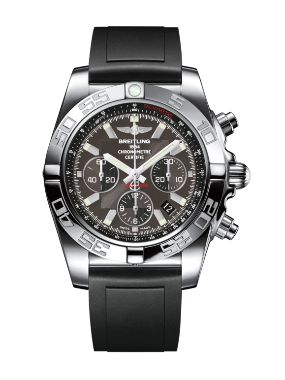 Breitling AB011012.M524.131S : Chronomat 44 Stainless Steel / Carbon Black / Rubber