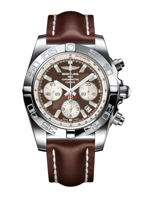 Breitling AB011012.Q575.437X : Chronomat 44 Stainless Steel / Metallica Brown / Calf