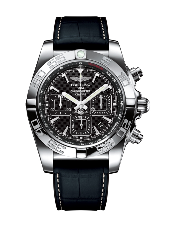 Breitling AB011012/BF76/296S/A20D.4 : Chronomat 44 Stainless Steel / Carbon / Croco Rubber