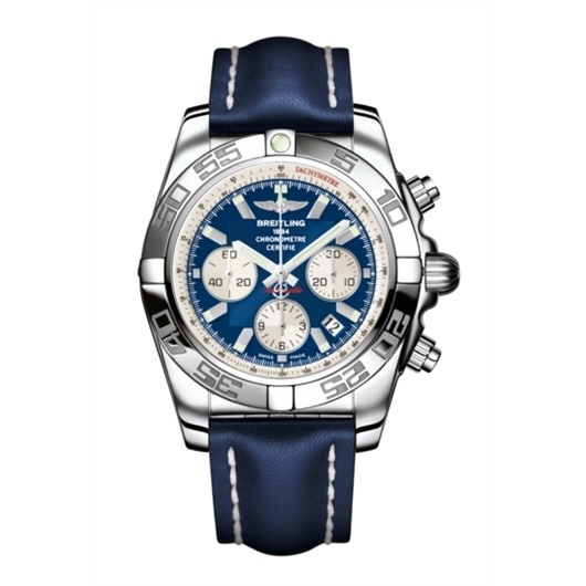 Breitling AB011012/C788/105X/A20BA.1 : Chronomat 44 Stainless Steel / Blue / Calf / Pin