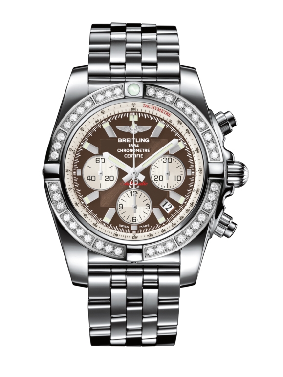 Breitling AB011053.Q575.375A : Chronomat 44 Stainless Steel / Diamond / Metallica Brown / Bracelet