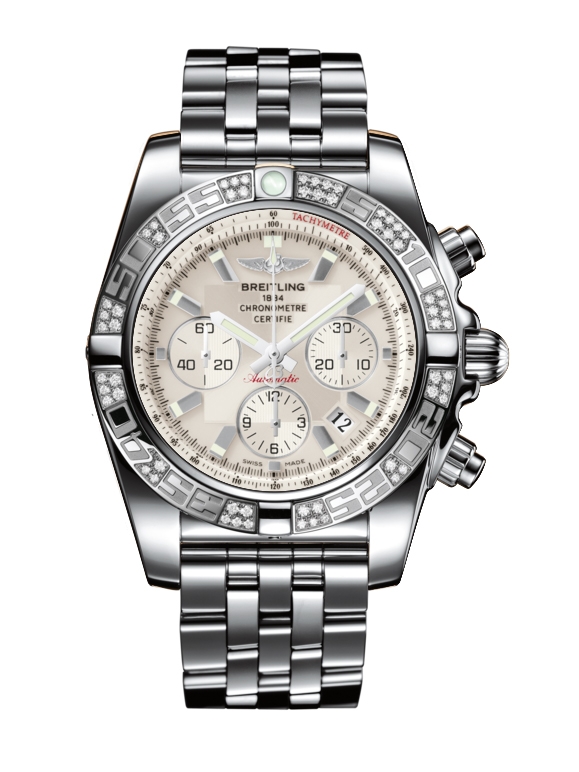 Breitling AB0110AA.G684.375A : Chronomat 44 Stainless Steel / Diamond / Sierra Silver / Bracelet