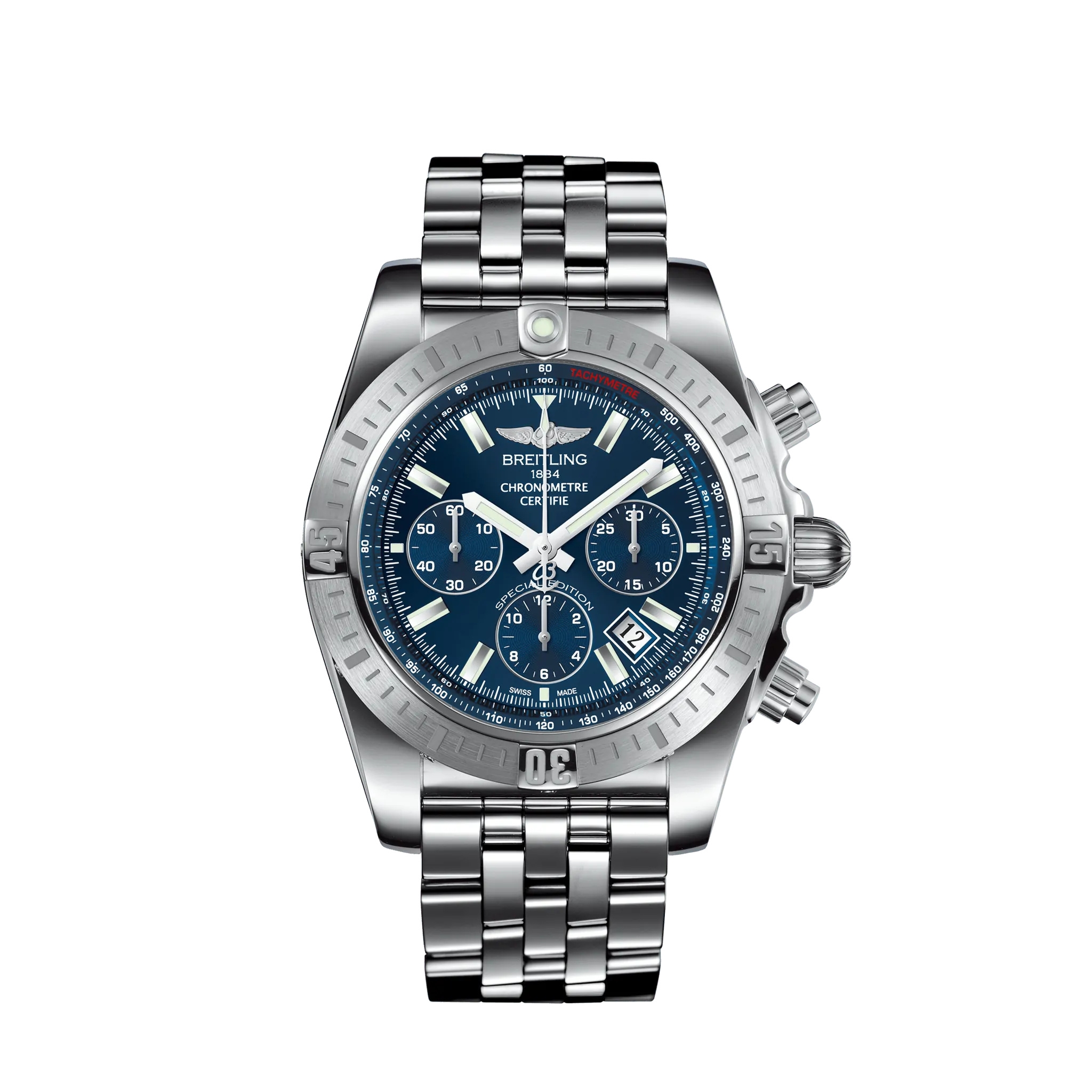 Breitling AB011511/C956/388A : Chronomat 44 Stainless Steel / Blue / Japan Special Edition