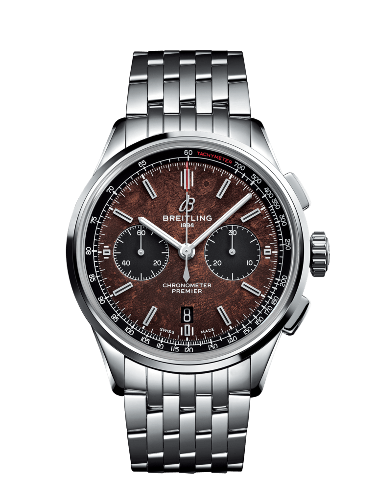 Breitling AB01181A1Q1A1 : Premier B01 Chronograph 42 Bentley Centenary Stainless Steel / Wood / Calf / Bracelet