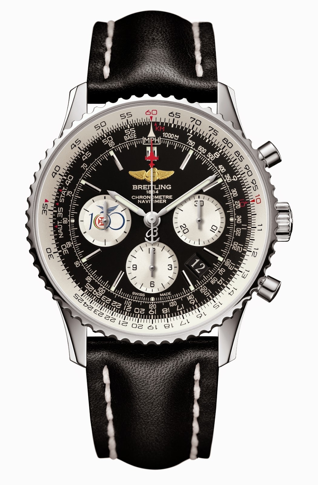 Breitling AB012012.PT : Navitimer 01 Stainless Steel / Black / 1º Centenário da Força Aérea Militar