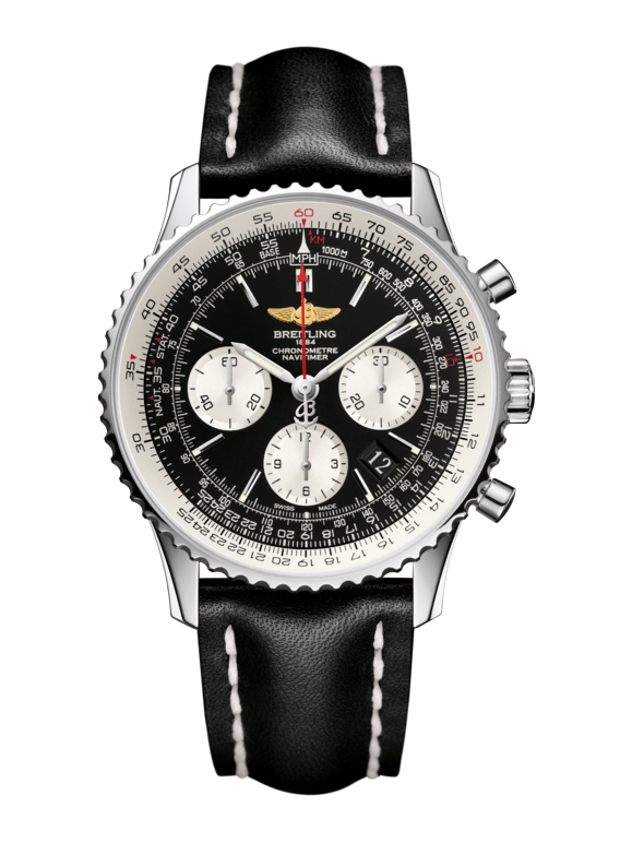 Breitling AB012012/BB01/435X/A20BA.1 : Navitimer 01 43 Stainless Steel / Black / Calf / Pin
