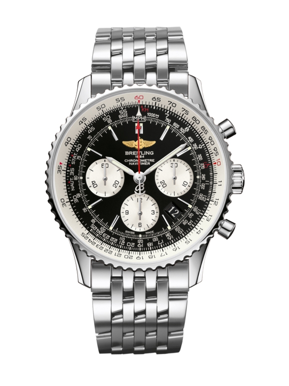 Breitling AB012012/BB01/447A : Navitimer 01 43 Stainless Steel / Black / Bracelet