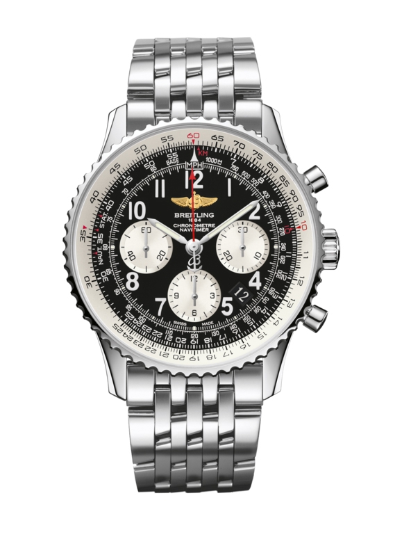 Breitling AB012012/BB02/447A : Navitimer 01 43 Stainless Steel / Black Arabic / Bracelet