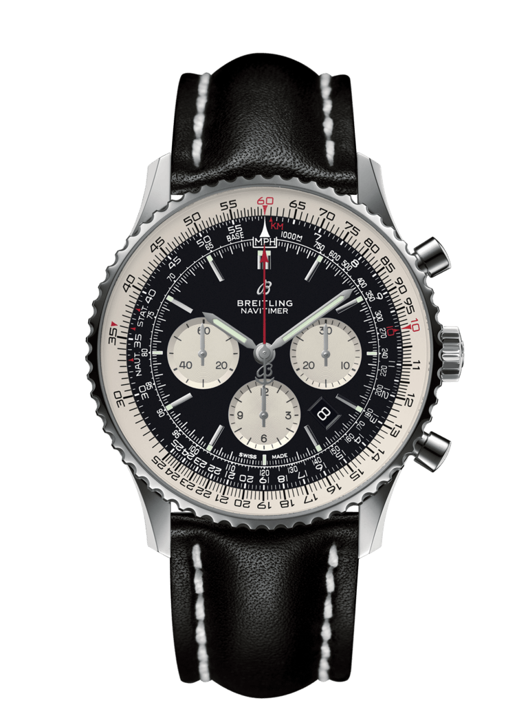 Breitling AB0127211B1X2 : Navitimer 1 B01 Chronograph 46 Stainless Steel / Black / Calf / Folding