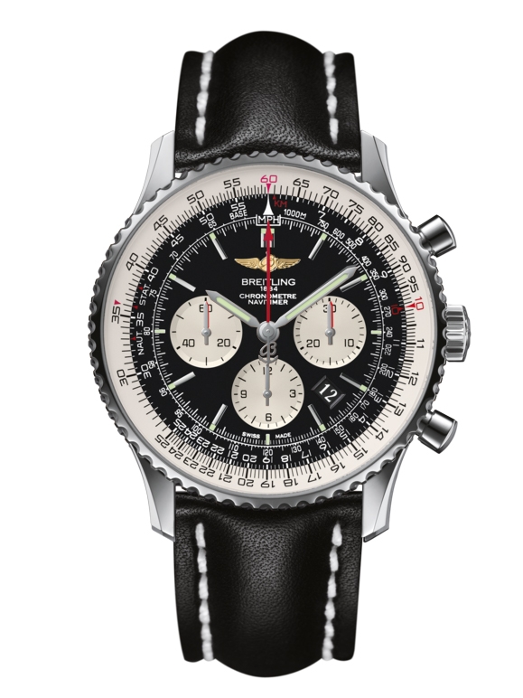 Breitling AB012721/BD09/441X/A20BA.1 : Navitimer 01 46 Stainless Steel / Black / Calf / Pin
