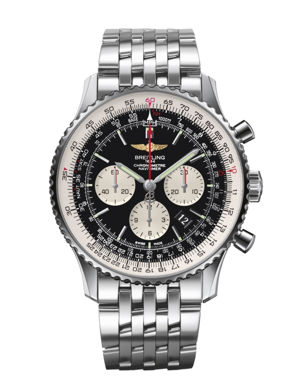 Breitling AB012721/BD09/443A : Navitimer 01 46 Stainless Steel / Black / Bracelet