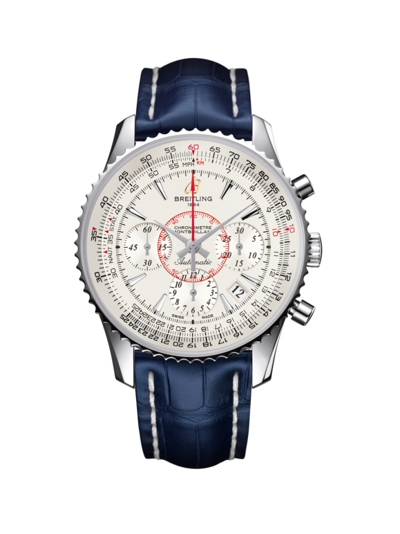 Breitling AB013012.G709.718P : Montbrillant 01 Stainless Steel / Mercury Silver / Croco