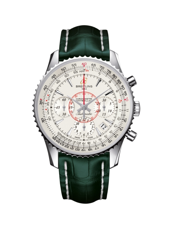 Breitling AB013012.G709.771P : Montbrillant 01 Stainless Steel / Mercury Silver / Croco