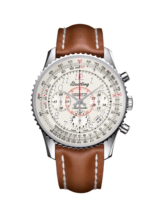Breitling AB013012.G735.425X : Montbrillant 01 Stainless Steel / Mercury Silver / Calf