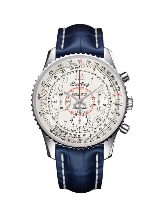 Breitling AB013012|G735|718P : Montbrillant 01 Stainless Steel / Mercury Silver / Croco