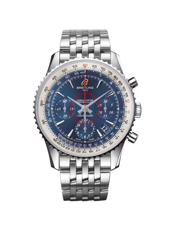 Breitling AB0130C5.C894.448A : Montbrillant 01 Stainless Steel / Aurora Blue / Bracelet / Limited Edition