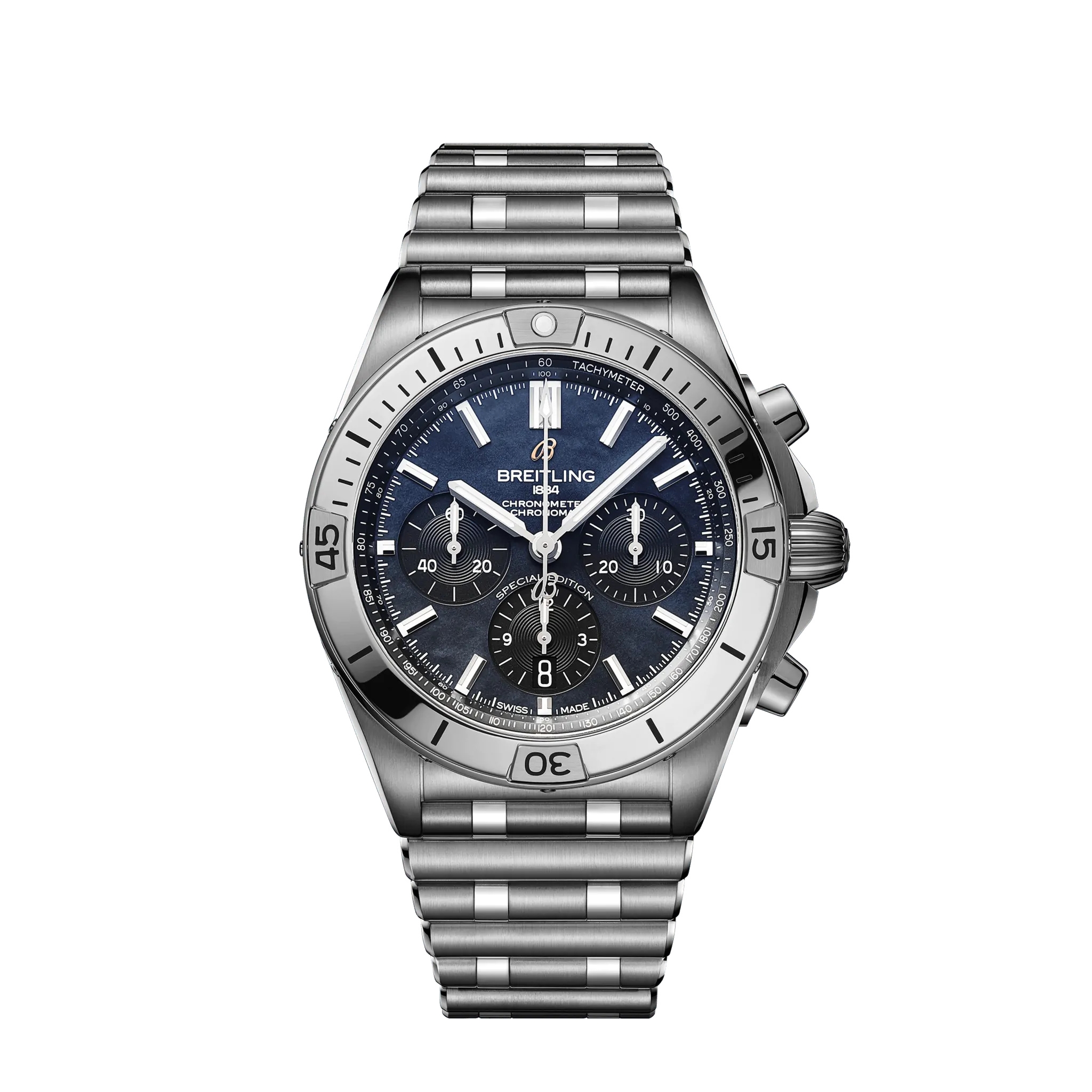 Breitling AB0134101B3A1 : Chronomat B01 42 Stainless Steel / Black MOP / Japan