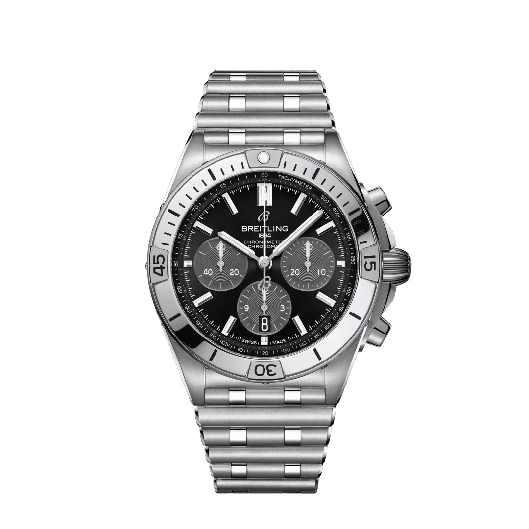 Breitling AB01341B1B1A1 : Chronomat B01 42 Stainless Steel / Black / UK